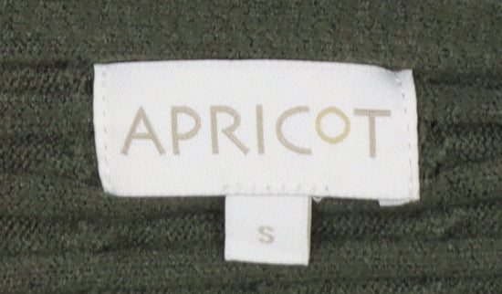 Apricot Women Green S Relaxed Dolman Sleeve Textured Knit Jumper