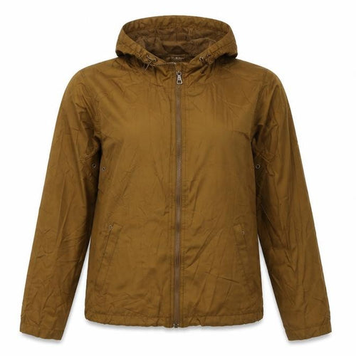 Uniqlo Women Brown S Hooded Lightweight Anorak Jacket Full Zip