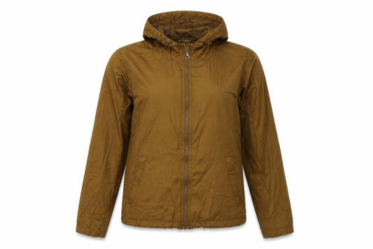 Uniqlo Women Brown S Hooded Lightweight Anorak Jacket Full Zip