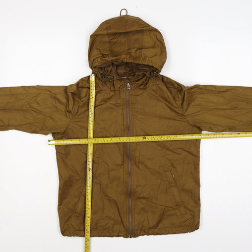 Uniqlo Women Brown S Hooded Lightweight Anorak Jacket Full Zip
