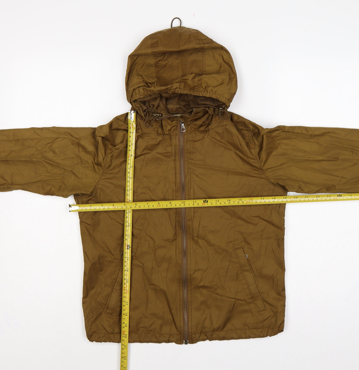 Uniqlo Women Brown S Hooded Lightweight Anorak Jacket Full Zip