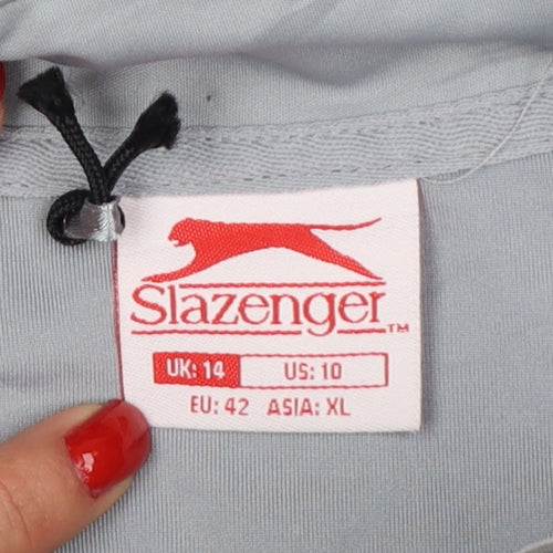 Slazenger Women’s Grey UK 14 Full Zip Lightweight Windbreaker Jacket