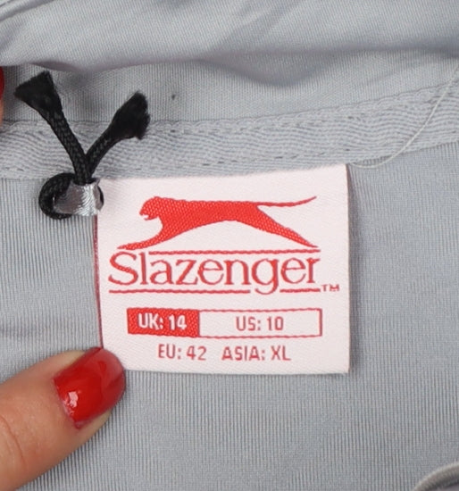 Slazenger Women’s Grey UK 14 Full Zip Lightweight Windbreaker Jacket