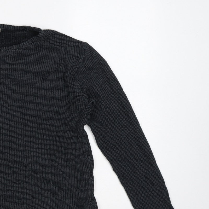 Additional view of Urban Outfitters Women Black M Basic Textured Knit Crew Neck Long Sleeve Top