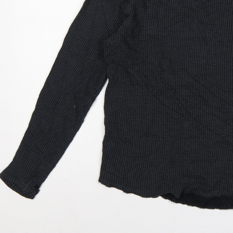 Additional view of Urban Outfitters Women Black M Basic Textured Knit Crew Neck Long Sleeve Top
