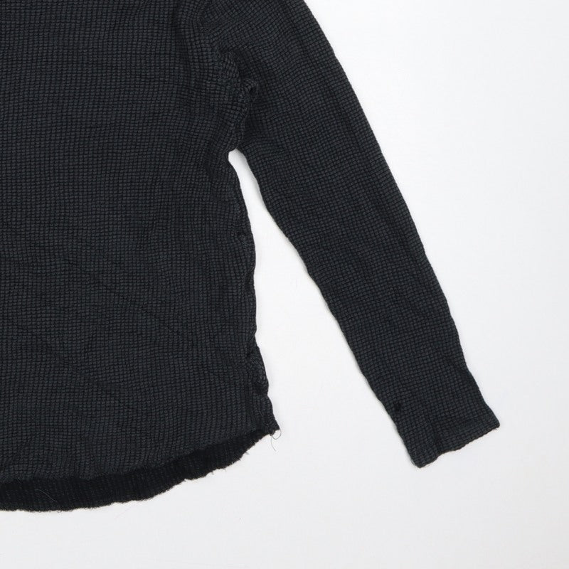 Additional view of Urban Outfitters Women Black M Basic Textured Knit Crew Neck Long Sleeve Top