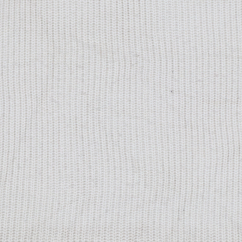Marks and Spencer Women Ivory L Rib Knit Roll Neck Jumper
