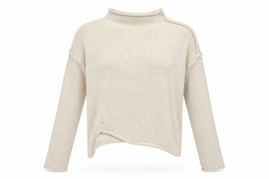 Zara Women Beige M Chunky Knit Raglan Sleeve Boat Neck Jumper