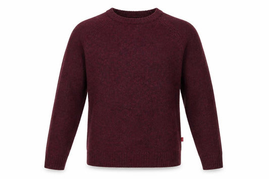 Levi's Men's Red Wool Crew Neck Pullover Jumper Size S
