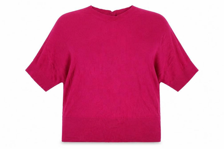 Marks and Spencer Women Pink UK 22 V-Neck Dolman Sleeve Jumper