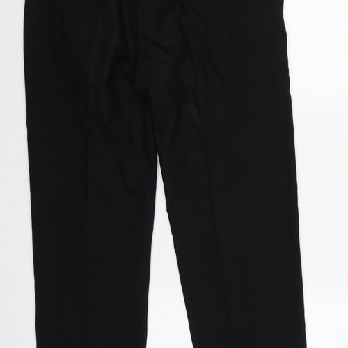 Marks and Spencer Men's Black 36 Regular Dress Trousers 29in Straight