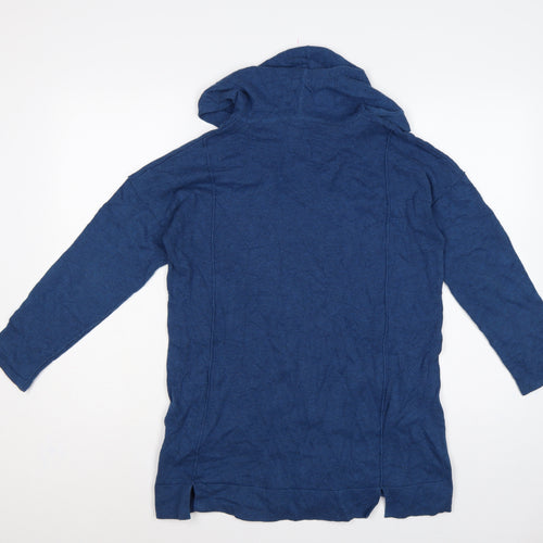 Marble Women’s Blue Size 10 Hooded Cotton Knit Tunic Jumper