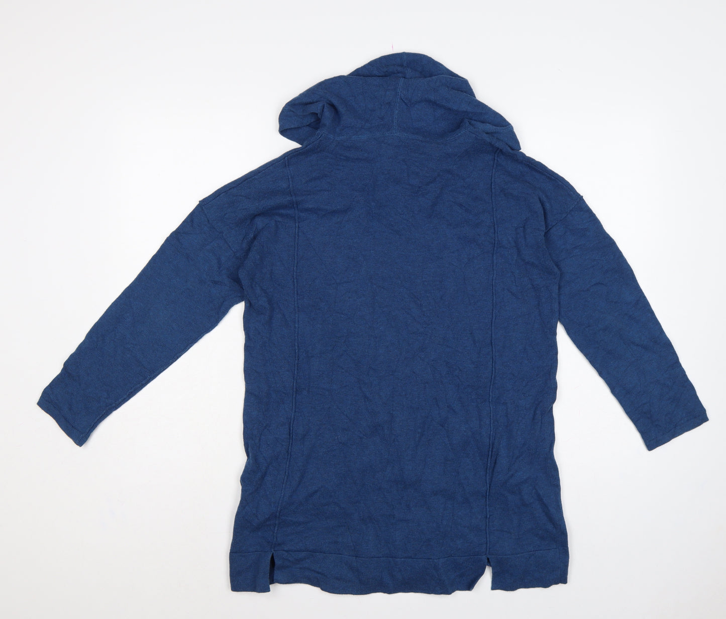 Marble Women’s Blue Size 10 Hooded Cotton Knit Tunic Jumper