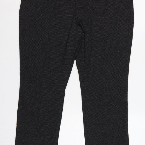 M&S Women’s Black UK 16 Short Pinstripe Stretch Leggings