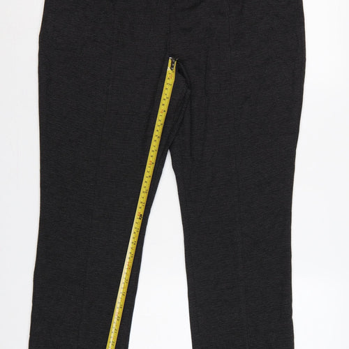 M&S Women’s Black UK 16 Short Pinstripe Stretch Leggings