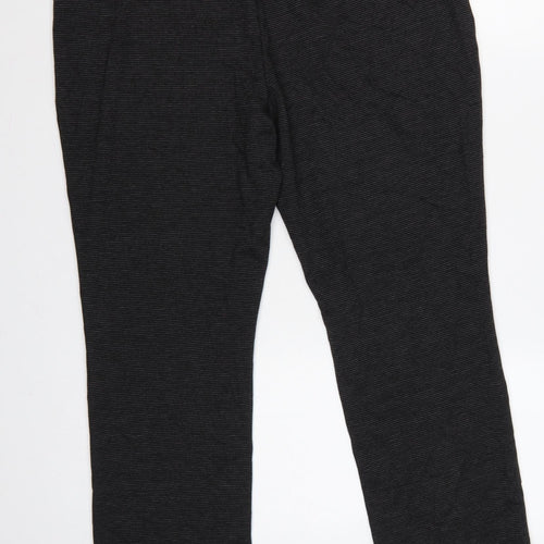M&S Women’s Black UK 16 Short Pinstripe Stretch Leggings