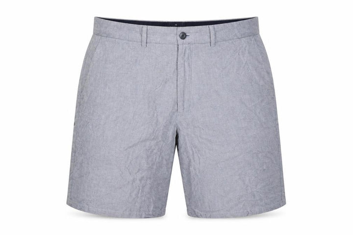 Front view of Marks & Spencer Men Grey 38in Cotton Chino Shorts Blue Harbour