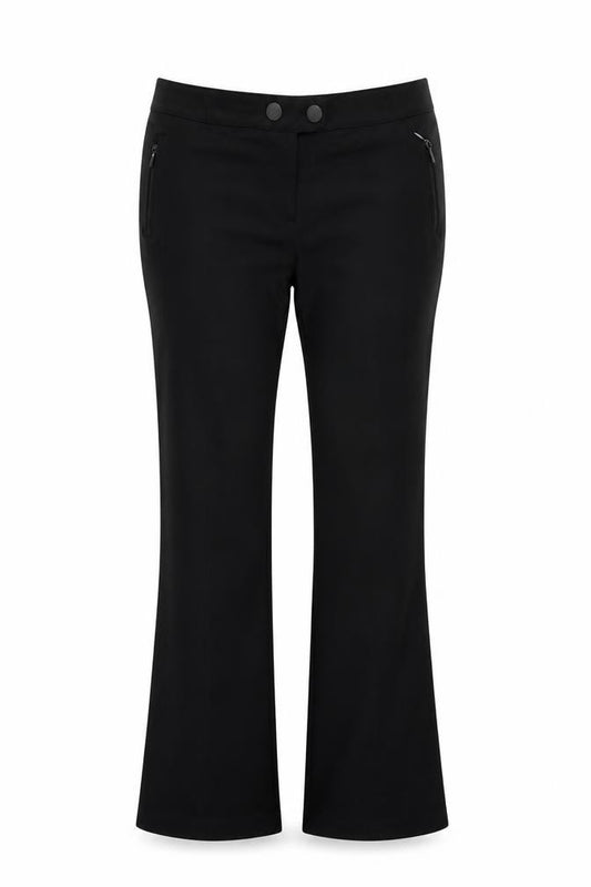 Next Women Black Size 12 Long Bootcut Trousers Zip Pockets