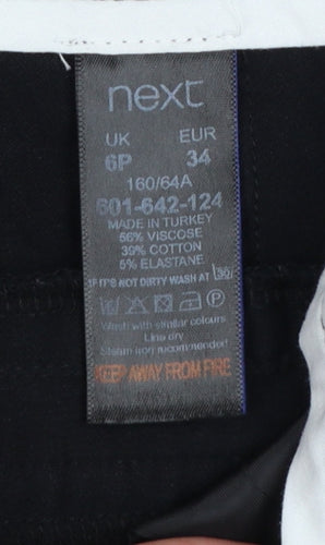 Next Women Black UK 6 Petite Slim Tapered Work Trousers