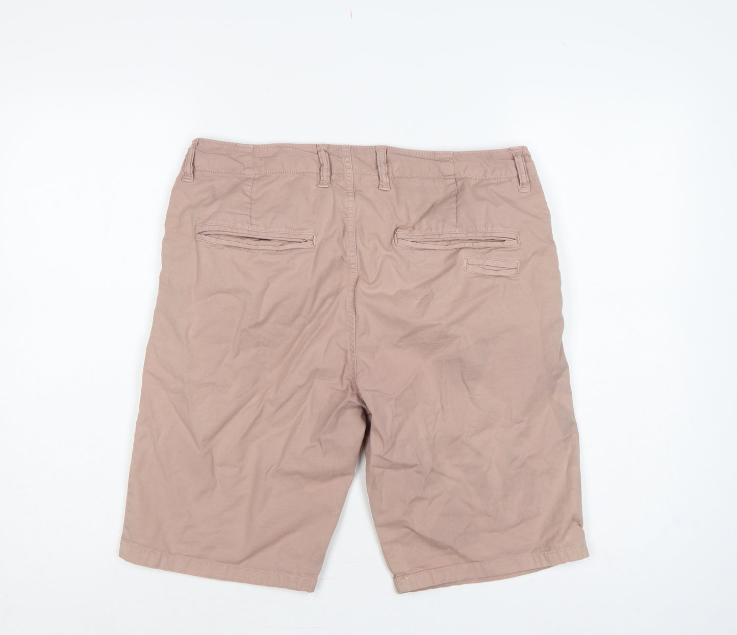 Label Lab Men’s Pink 34 Chino Shorts Cotton Stretch Flat Front