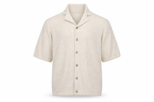 ASOS Design Men Beige L Short Sleeve Button Cardigan Cotton Knit