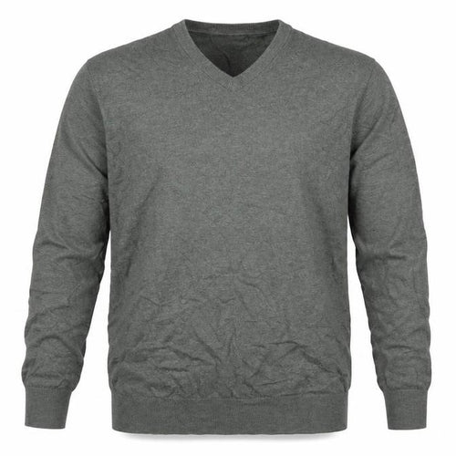 Boden Men's Grey L Wool Cotton V-Neck Lightweight Knit Pullover Jumper