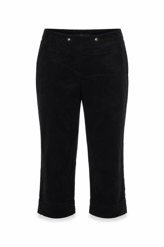 Sandwich Women’s Black UK 14 Corduroy Tapered Button Trousers
