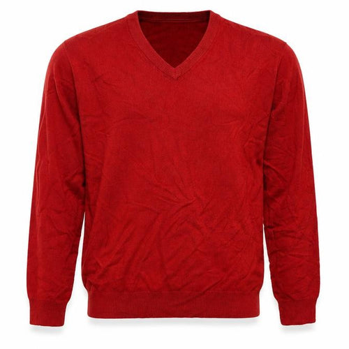 James Pringle Men’s Red XL V-Neck Fine Knit Pullover Jumper
