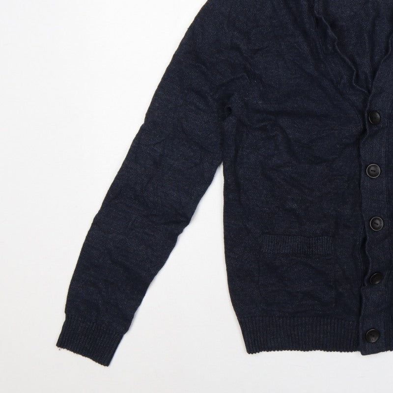 Abercrombie & Fitch Men’s Blue S Button Cardigan Knit Pockets
