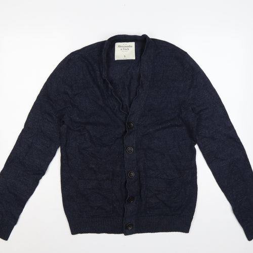 Abercrombie & Fitch Men’s Blue S Button Cardigan Knit Pockets