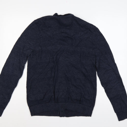 Abercrombie & Fitch Men’s Blue S Button Cardigan Knit Pockets