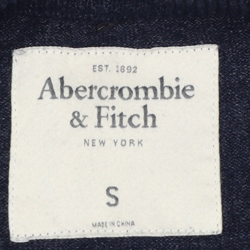 Abercrombie & Fitch Men’s Blue S Button Cardigan Knit Pockets