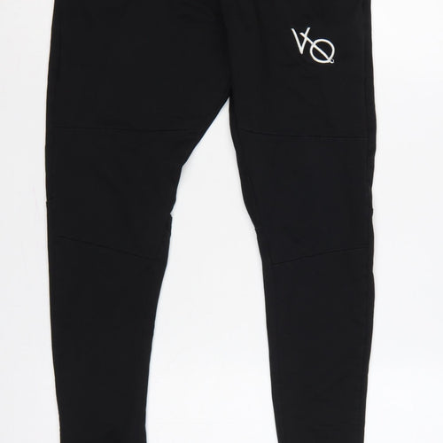 Vanquish Fitness Men’s Black Small Slim Fit Logo Jogger Trousers