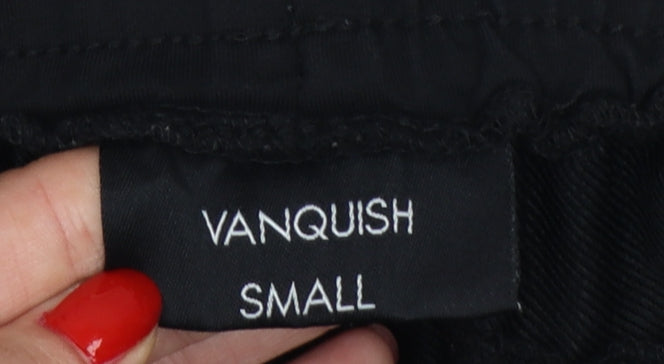Vanquish Fitness Men’s Black Small Slim Fit Logo Jogger Trousers