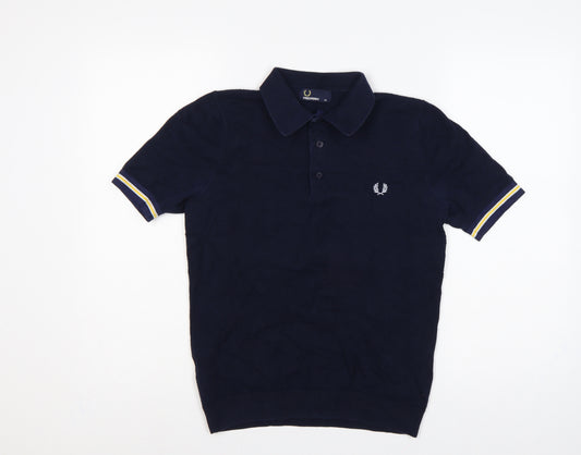 Fred Perry Men’s Blue XS Short Sleeve Logo Polo Shirt