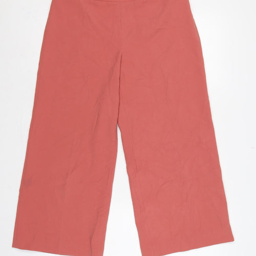 Madeleine Women Pink UK 12 High Rise Straight Leg Dress Trousers