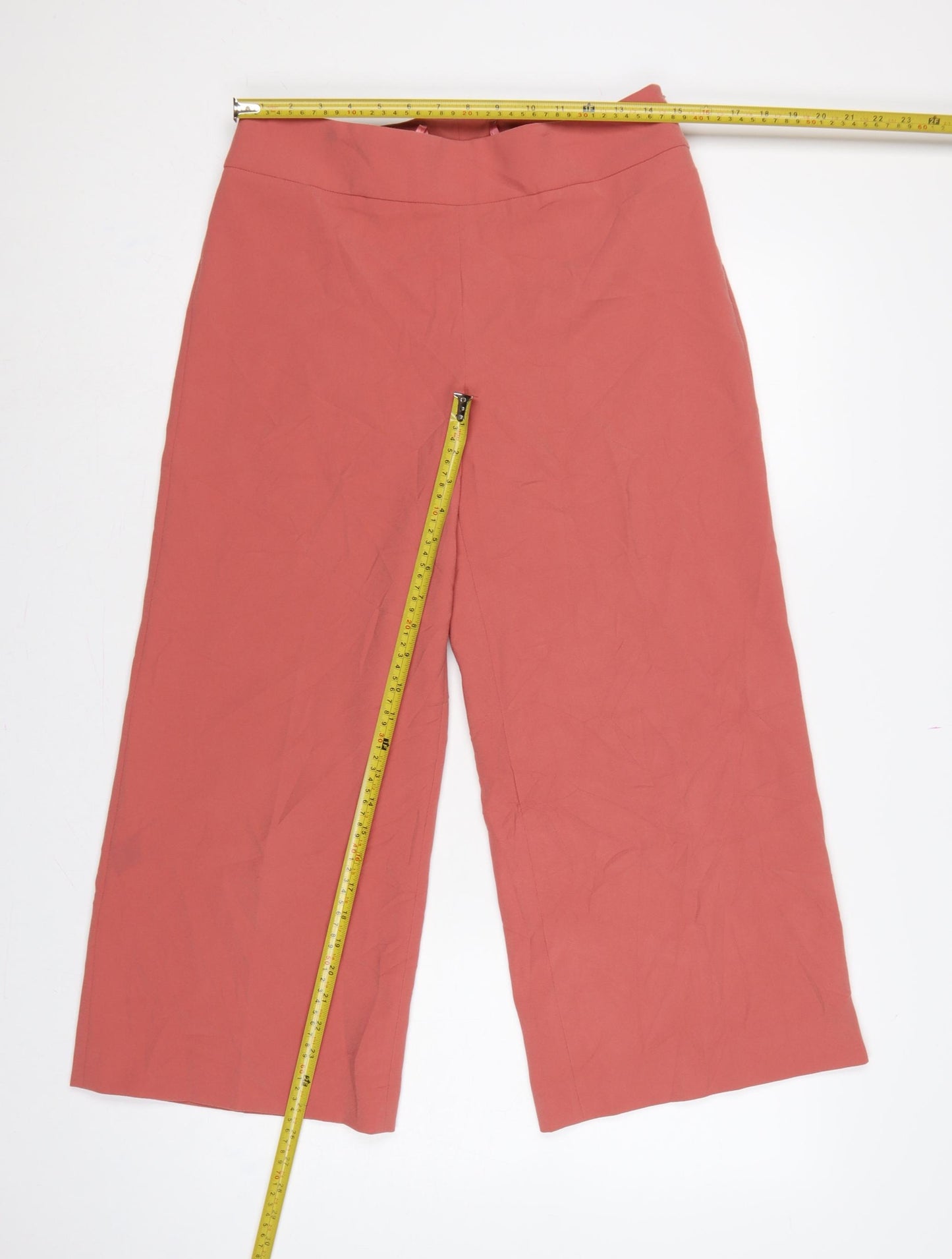 Madeleine Women Pink UK 12 High Rise Straight Leg Dress Trousers