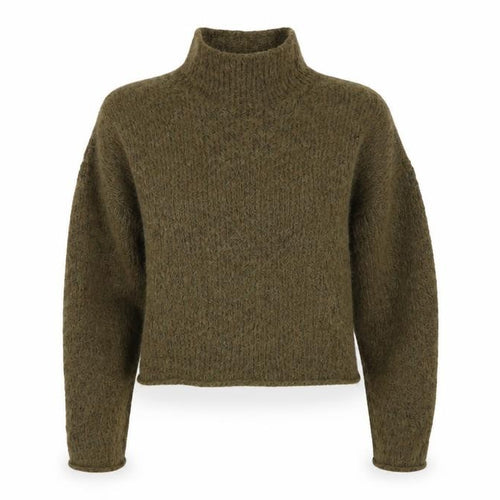 Zara Women's Green S High Neck Knit Pullover Jumper