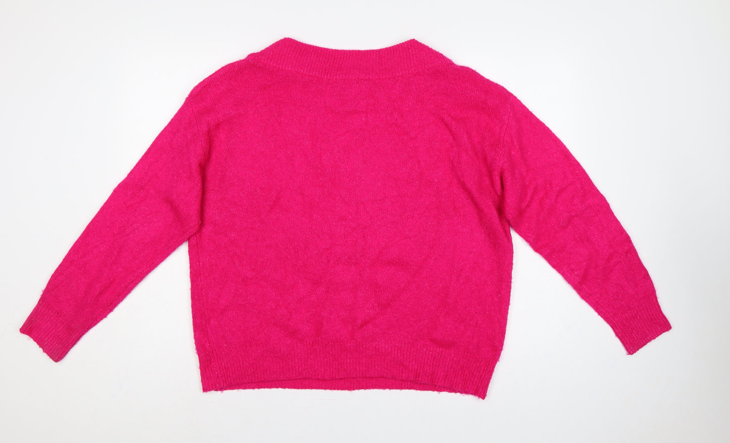 Roman Women Pink Size 18 Mock Neck Button Shoulder Knit Jumper