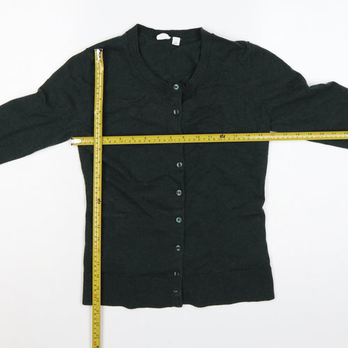 GAP Women’s Green Cotton Button Cardigan Size M Long Sleeve Knit