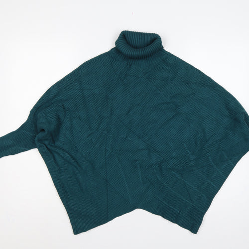 Nuna Lie Women’s Green S Cable Knit Roll Neck Oversized Jumper