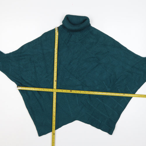 Nuna Lie Women’s Green S Cable Knit Roll Neck Oversized Jumper