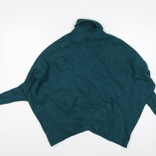 Nuna Lie Women’s Green S Cable Knit Roll Neck Oversized Jumper