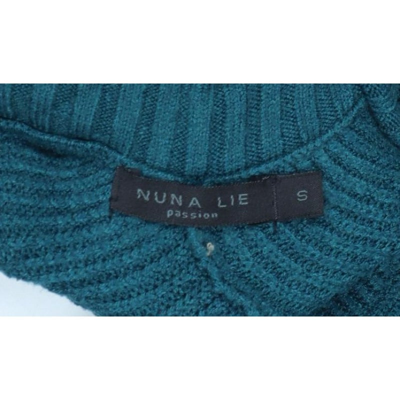 Nuna Lie Women’s Green S Cable Knit Roll Neck Oversized Jumper