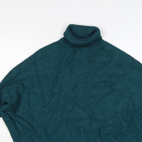 Nuna Lie Women’s Green S Cable Knit Roll Neck Oversized Jumper