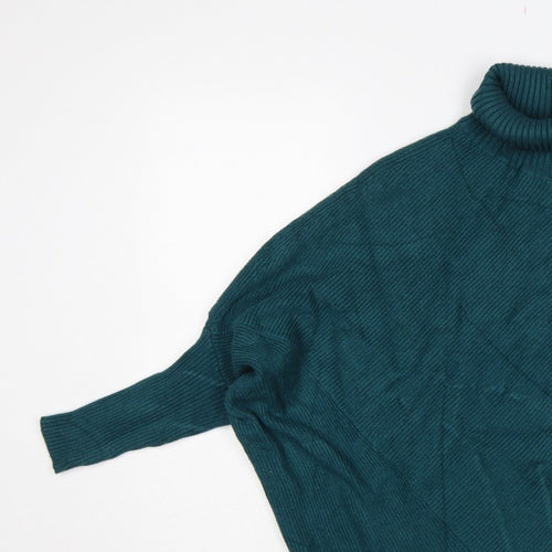 Nuna Lie Women’s Green S Cable Knit Roll Neck Oversized Jumper