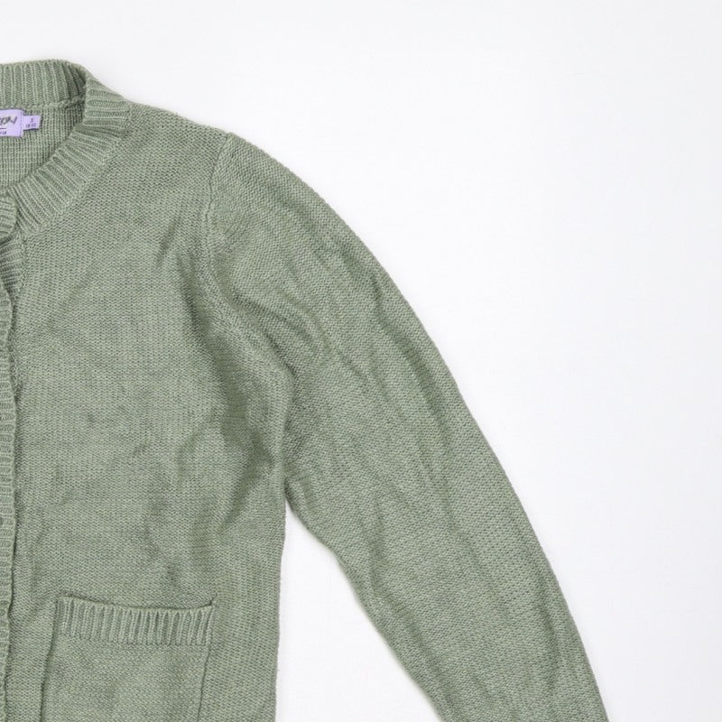 Honor Millburn Women’s Green Size 10 Knit Button Pocket Cardigan