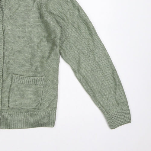 Honor Millburn Women’s Green Size 10 Knit Button Pocket Cardigan