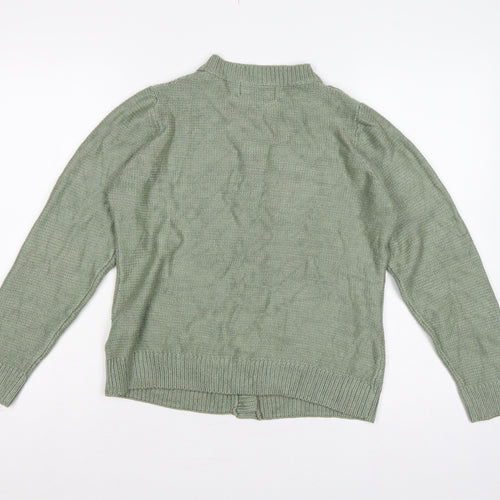 Honor Millburn Women’s Green Size 10 Knit Button Pocket Cardigan
