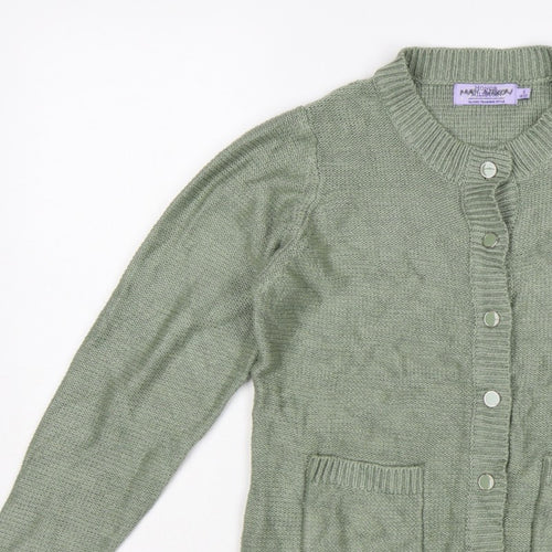 Honor Millburn Women’s Green Size 10 Knit Button Pocket Cardigan